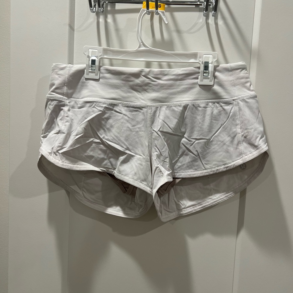 Lululemon size 6 white shorts! Great condition, just wrinkled!